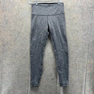 Lululemon Pants Womens 10 Gray Athletic Yoga High Rise Gym Legging Polyester